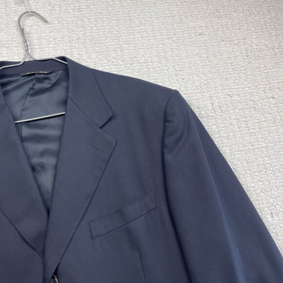 Canali Super 120s Wool Blazer Men’s Sz 54R Dark Blue 100% Wool Sport Coat Jacket - Picture 4 of 16